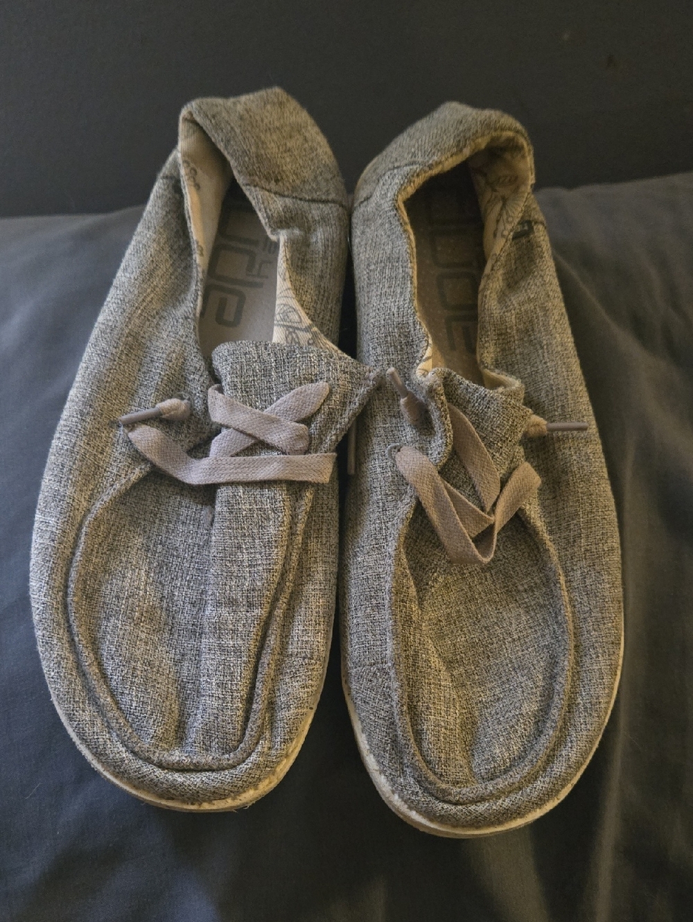 Hey Dude Woven Slip-On Loafers in Heather Gray
